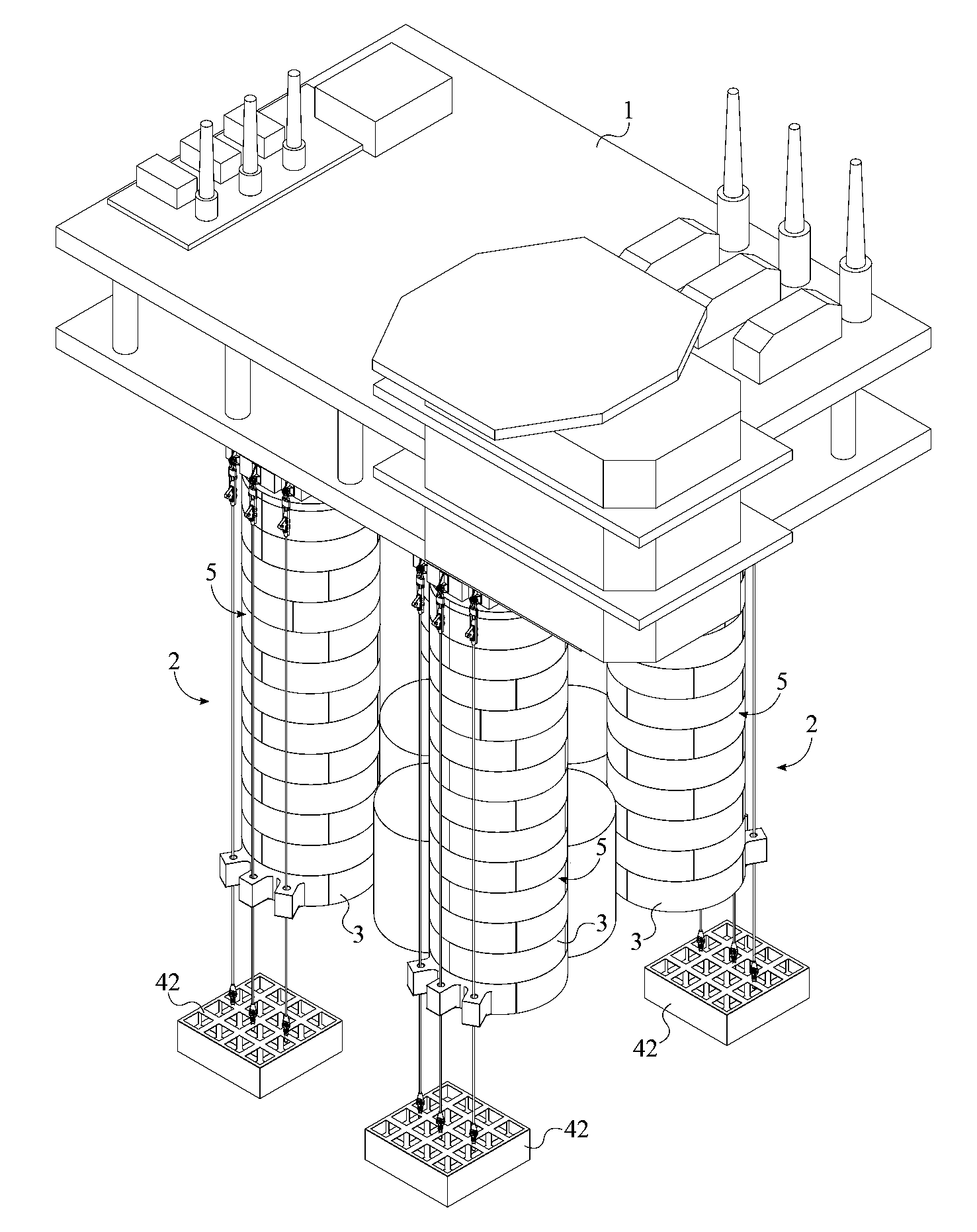 Tension-Leg Platform Anchoring System