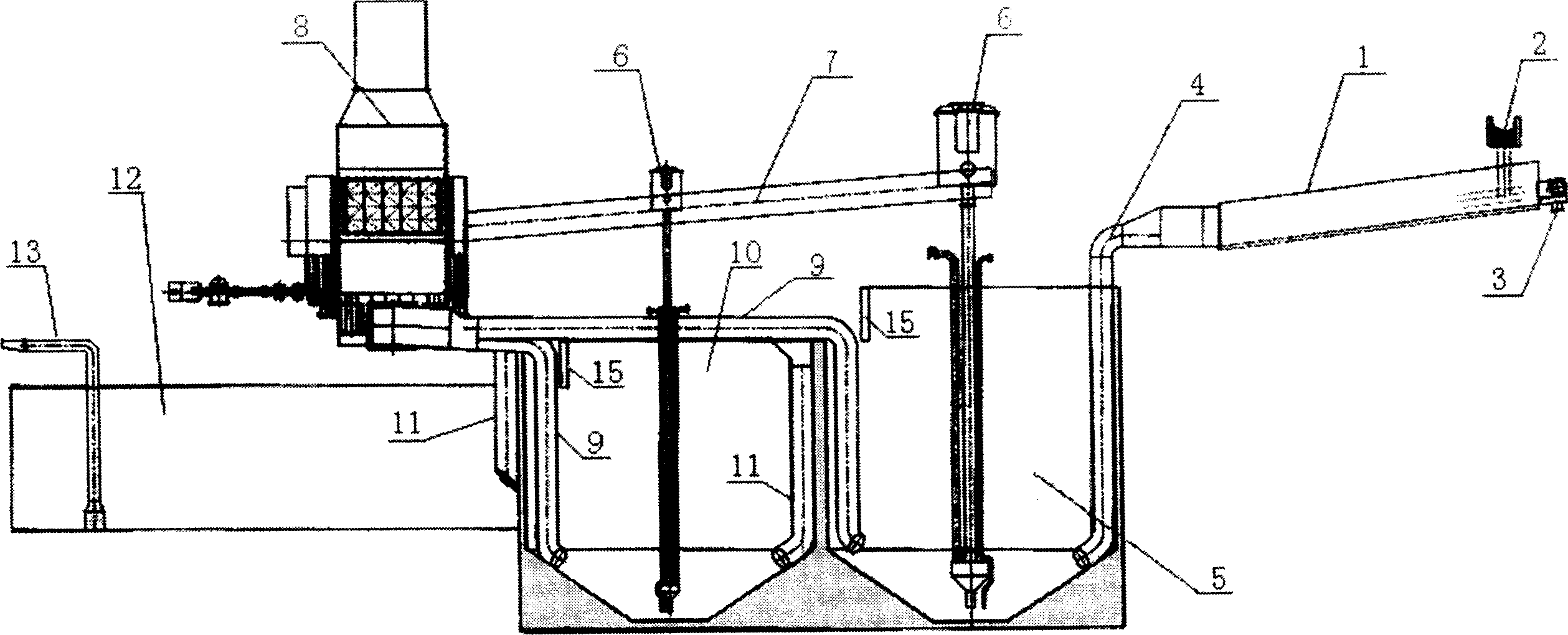 Blast furnace slag flushing technology by pneumatic lifting runner and its flushing device