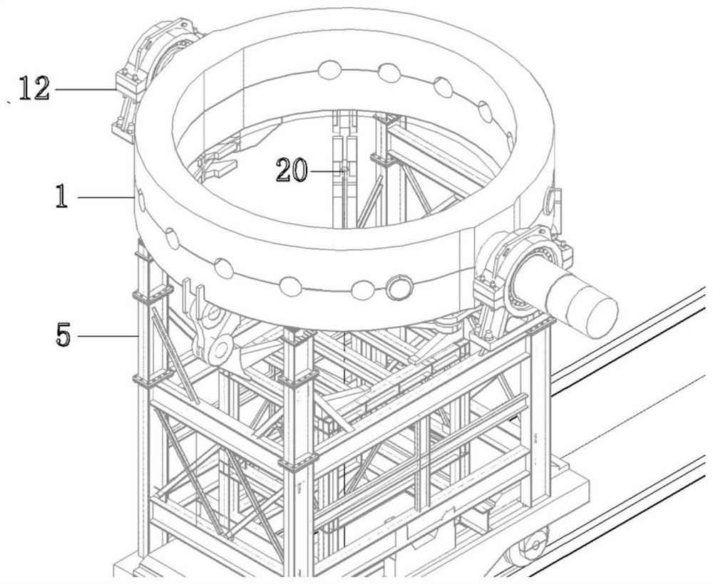 A method for precise positioning and installation of converter support ring and furnace shell
