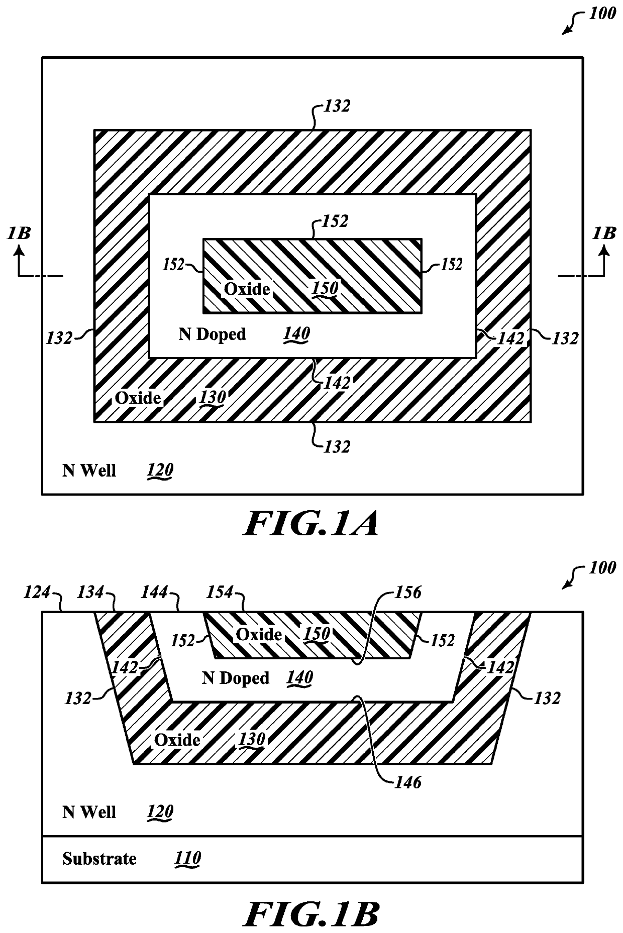 Semiconductor structure with partially embedded insulation region