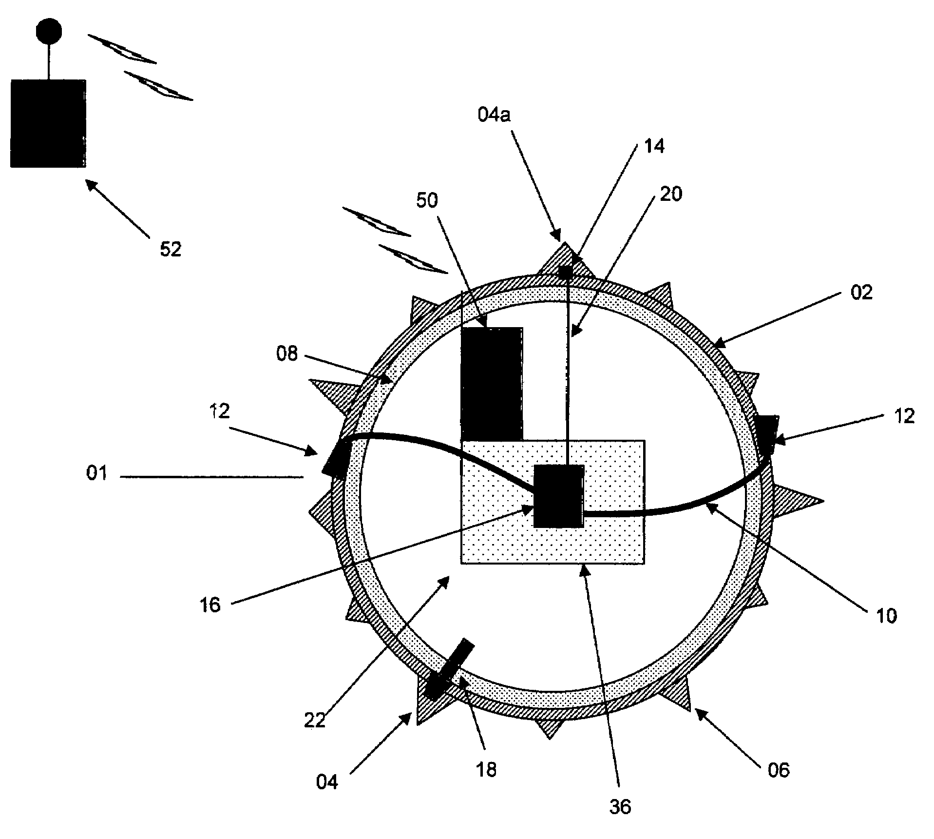Mine clearing device incorporating pneumatic thrust and unbiased motion