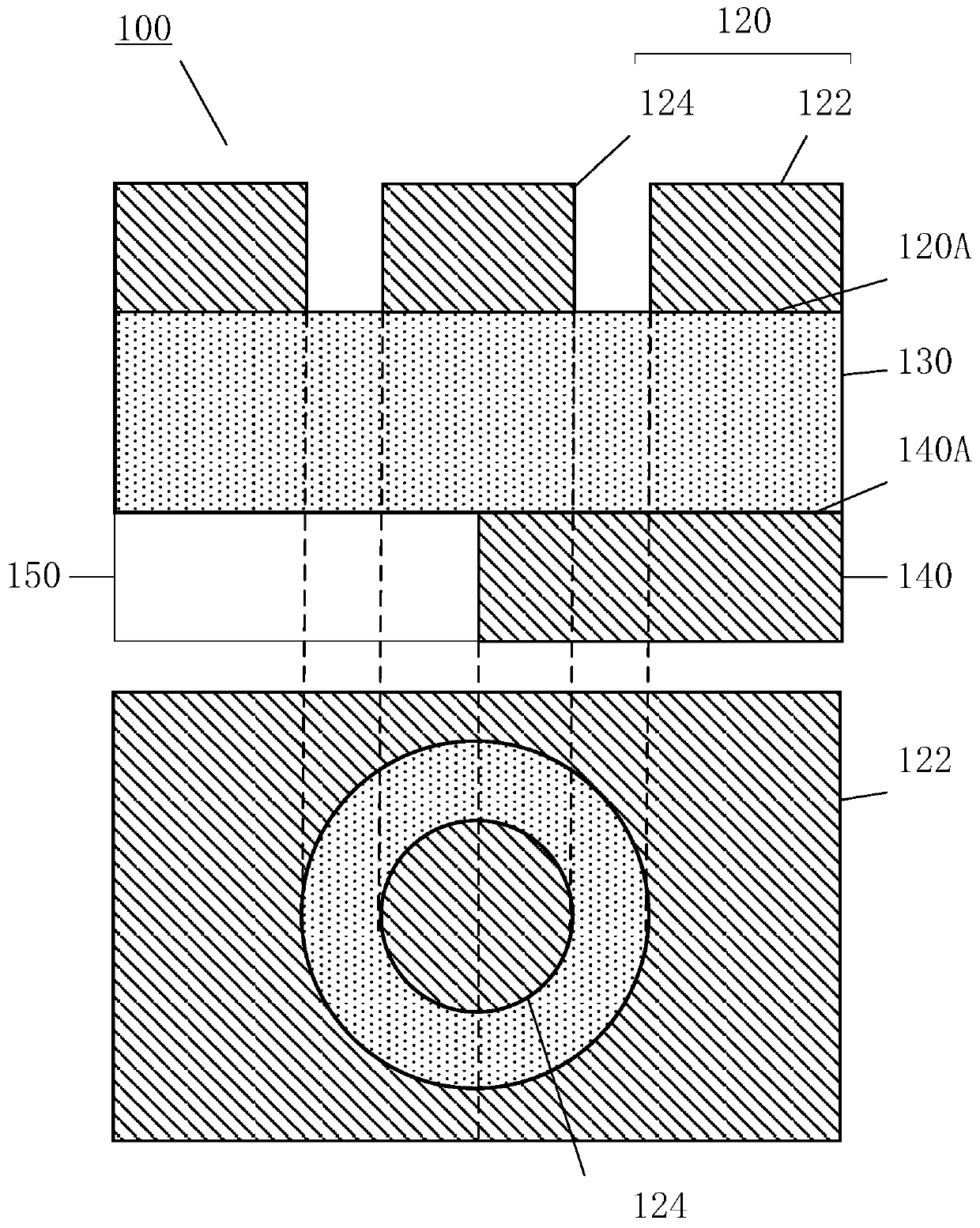 Method for processing and using novel electrode configuration structure of nano-scale phase change memory cell