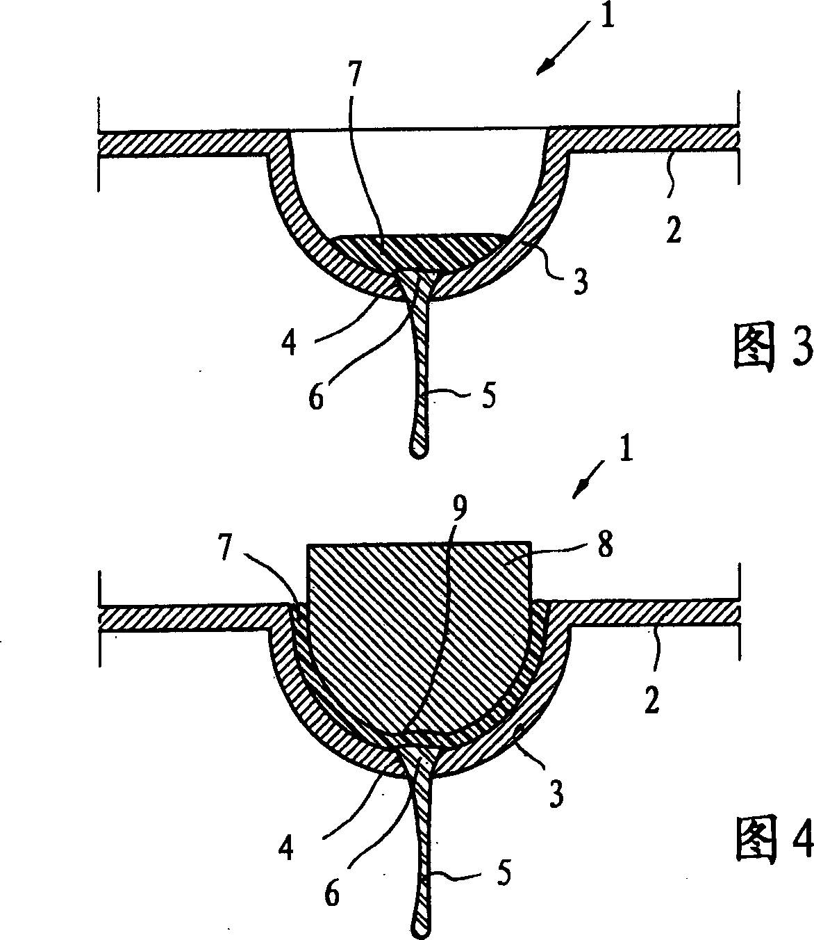 Method for manufacturing bonbons with a stalk or the like and mould applied thereby