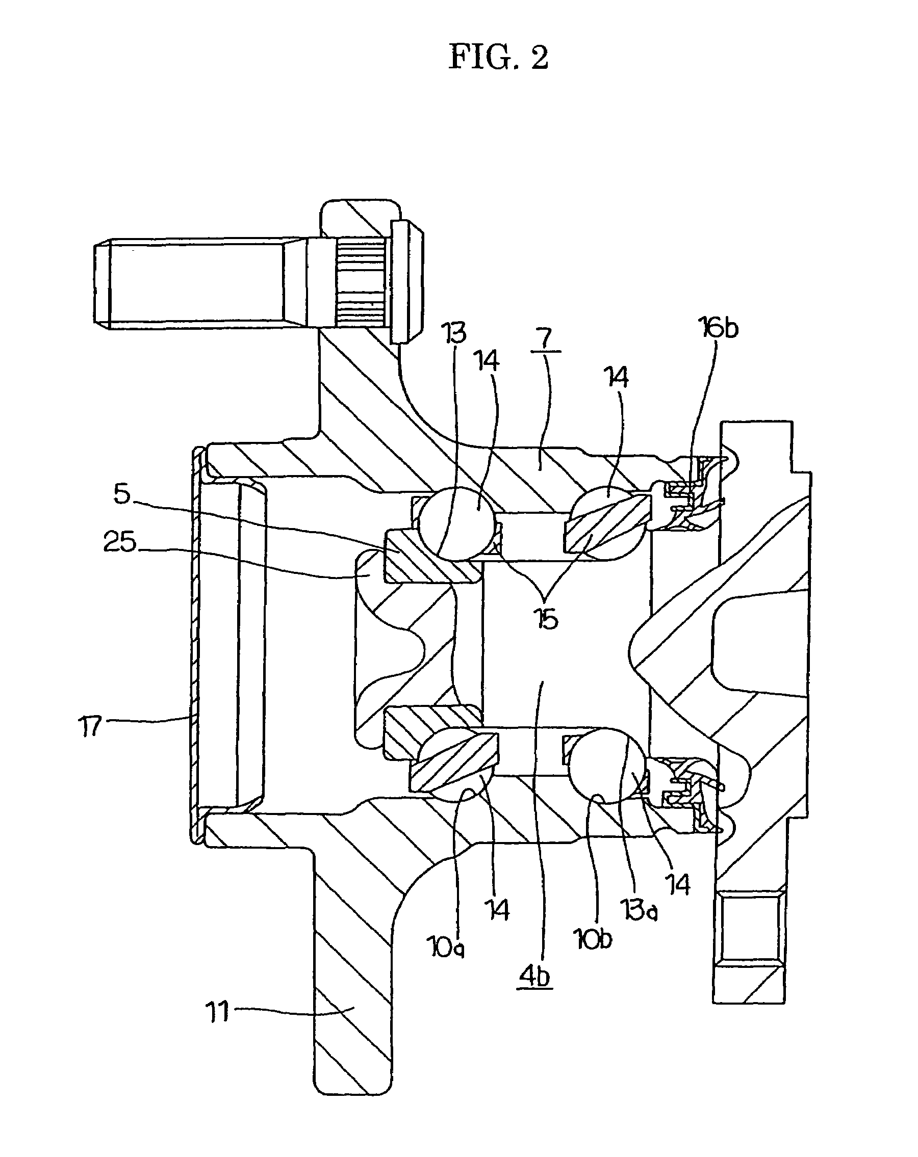 Wheel supporting rolling bearing unit
