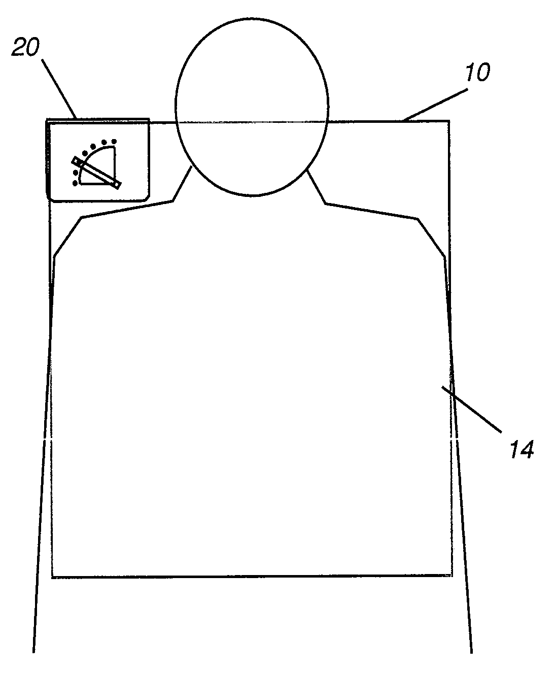 Radiographic marker for inclination angle