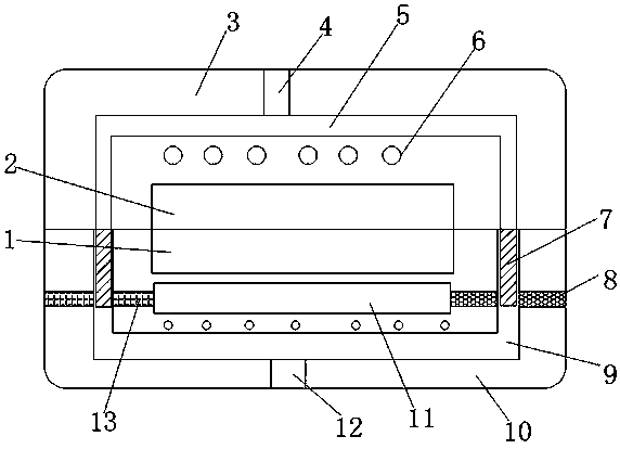 Grinding material forming mold with rapid heat dissipation function