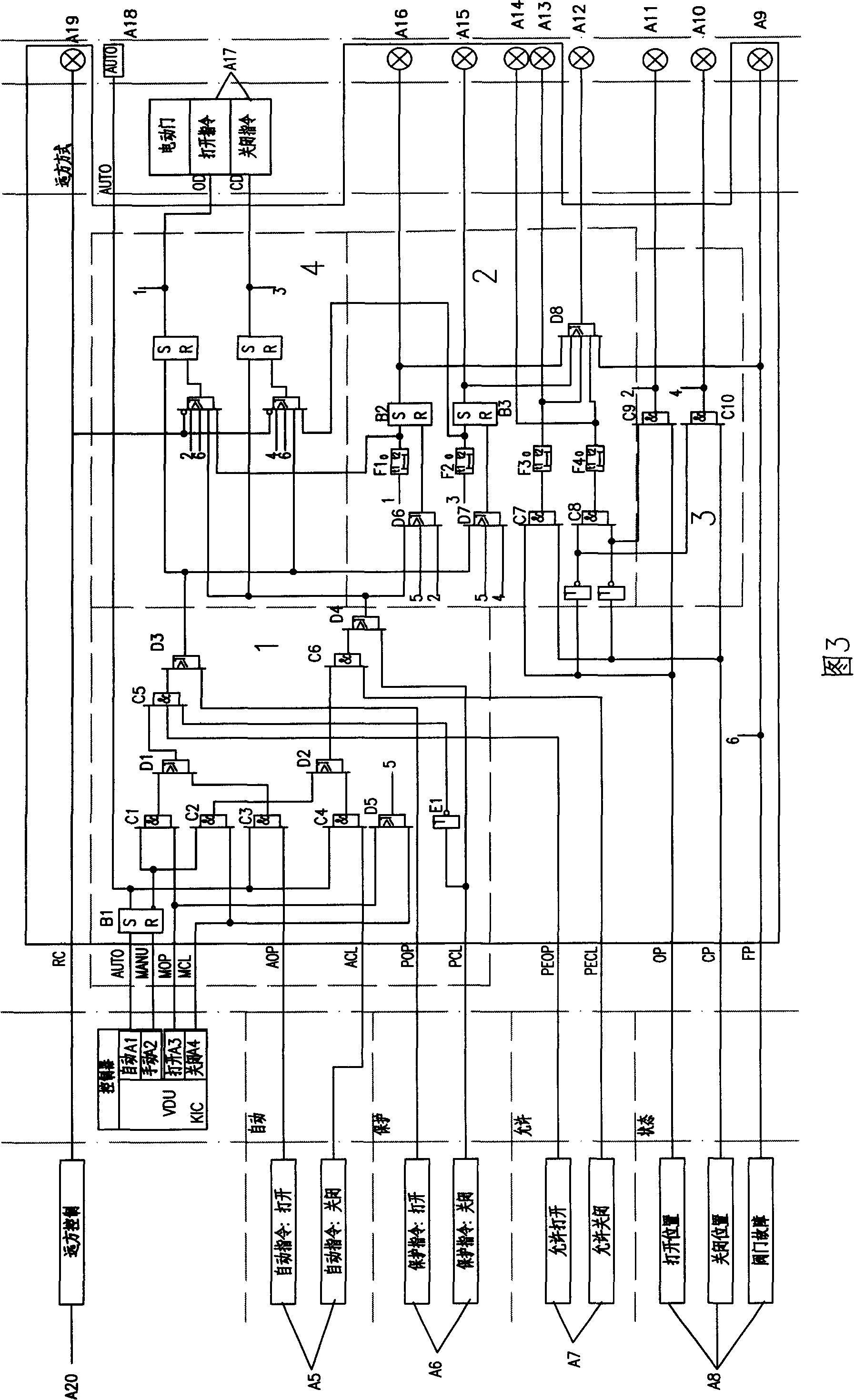 Special logic control device for nucleus electromotor unit drive