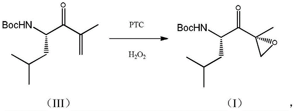 Chiral preparation method of [(1S)-3-methyl-1-[[(2R)-2-methylepoxyethyl]carbonyl]butyl]tert-butyl carbamate