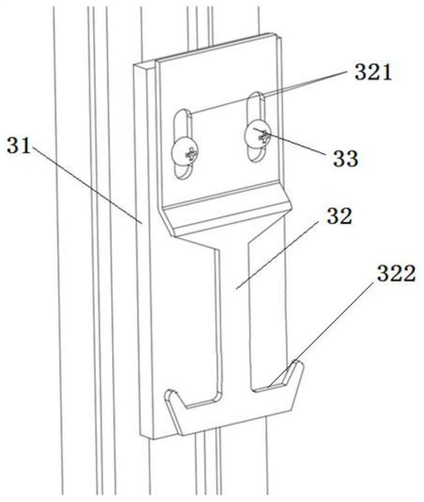 Front maintenance device of LED display box body and assembling method of LED display screen