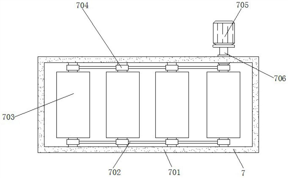 Flattening device for processing of flame-retardant and anti-aging decorative fabric