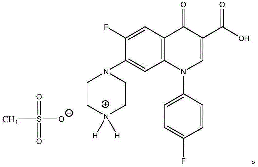 Water-soluble sarafloxacin mesylate and preparation method thereof
