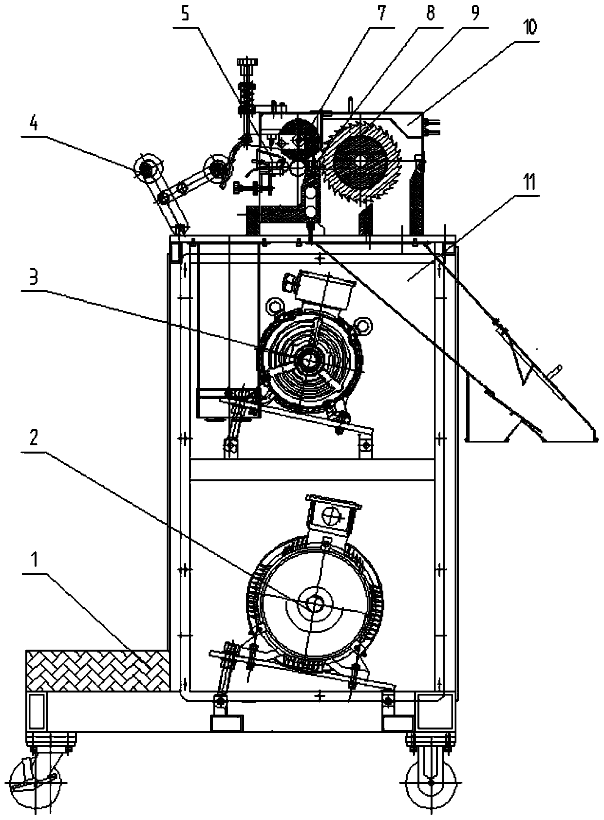 Water-cooled bracing and dicing machine