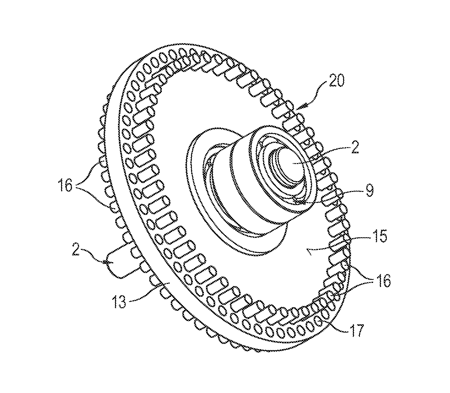 Cam phaser with eccentric lantern gear component