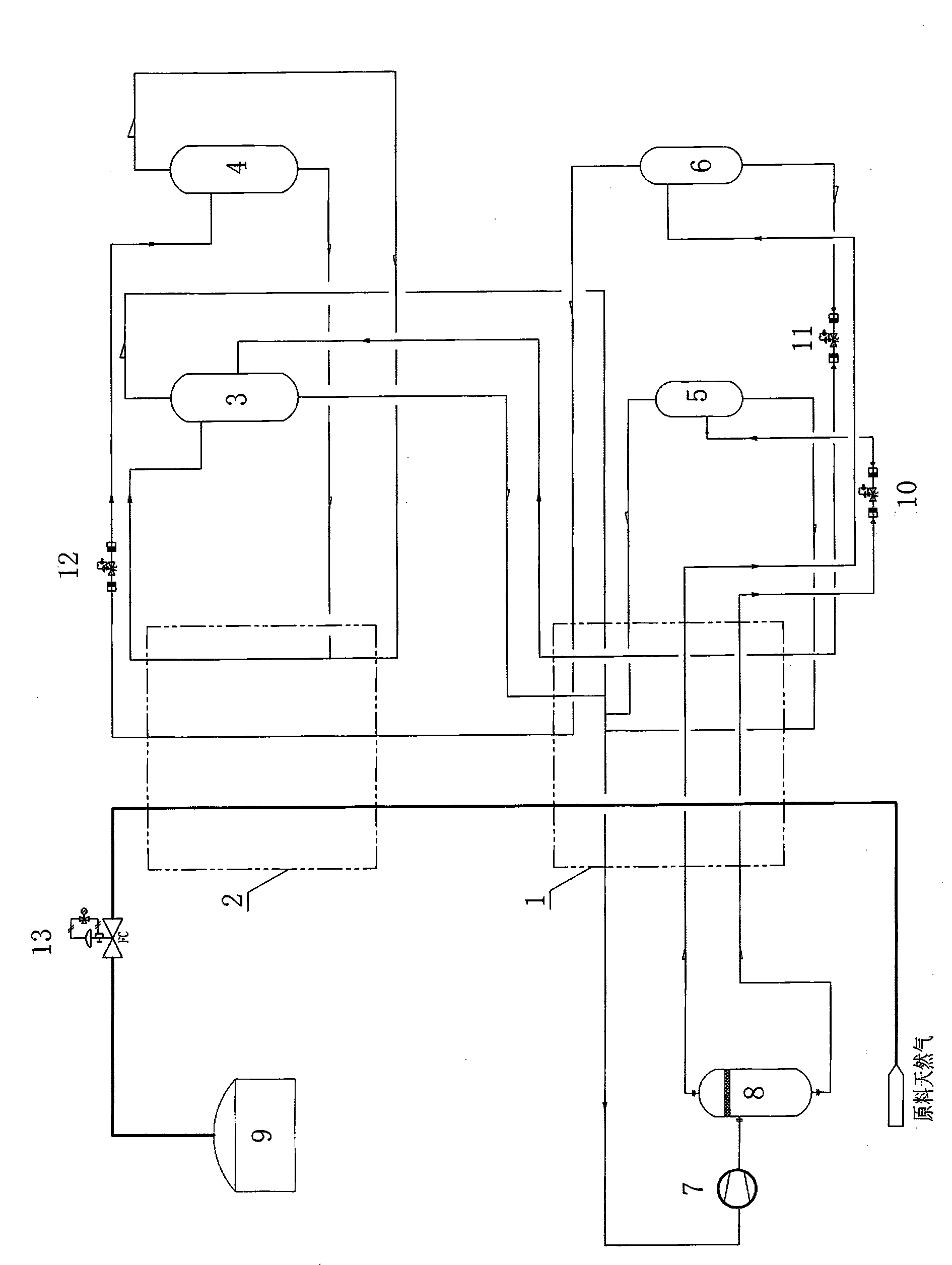 Efficient multistage throttling LNG device and method for producing LNG