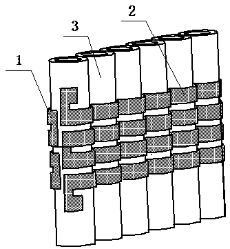 Small-diameter rack pipe after-welding heat treatment no-cooling induction heater and manufacturing method thereof