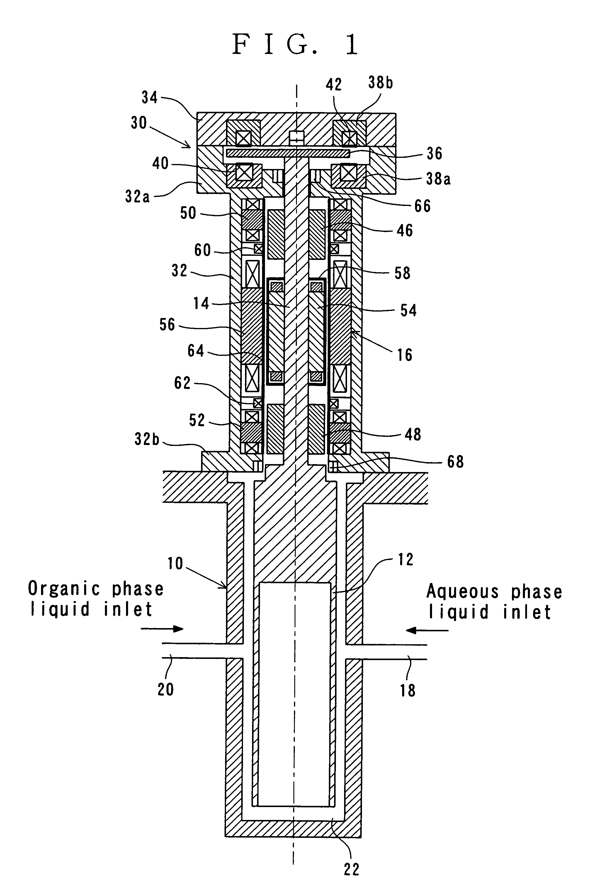 Centrifugal extractor of non-contact journaled construction