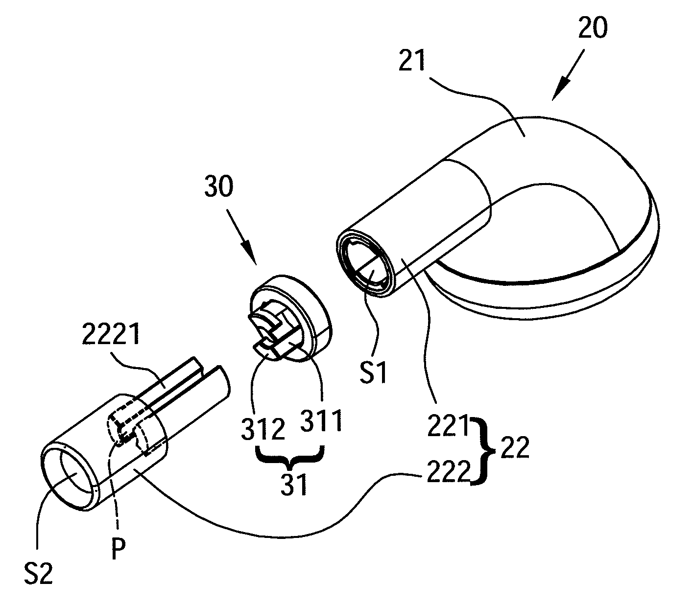 Earphone device with bass adjusting function