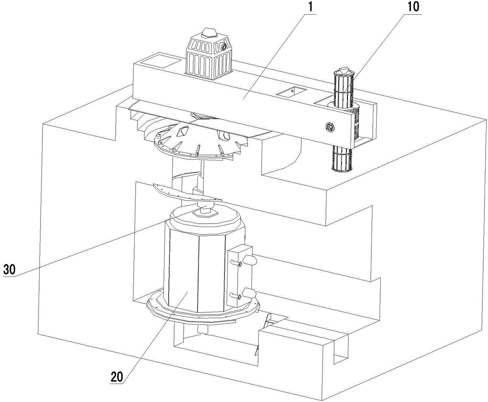 Installation device for centrifugal overload test of solid rocket engine