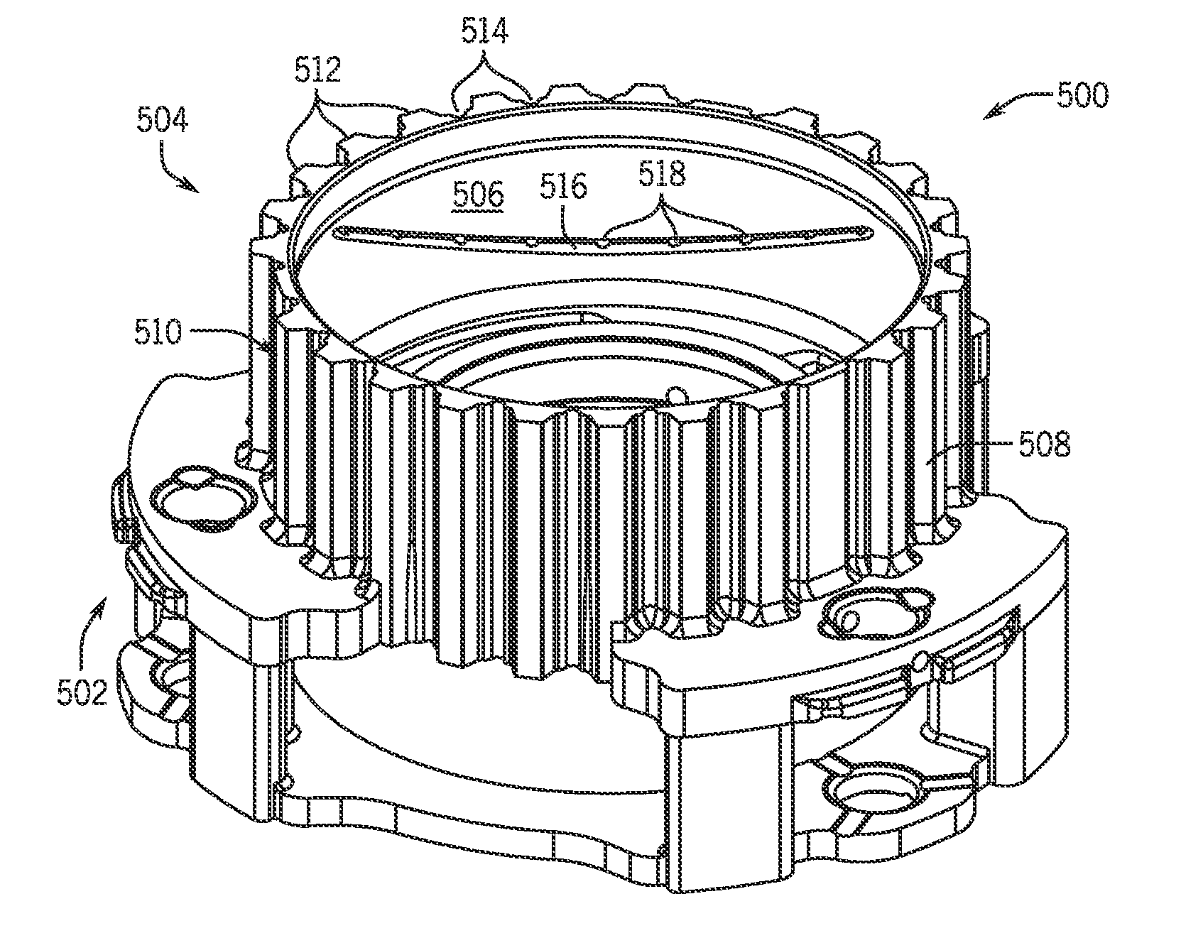 Sintered powder metal part having radially-extending spaced openings and method of making thereof