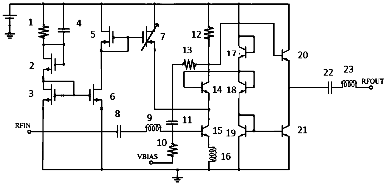 Low-noise amplifier, radio frequency front-end circuit, device and equipment