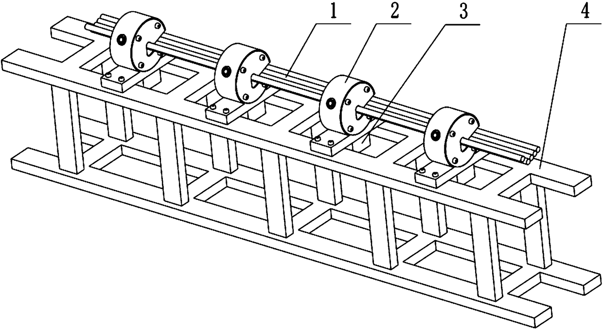 Radial elastic loading device for skew rolling bar