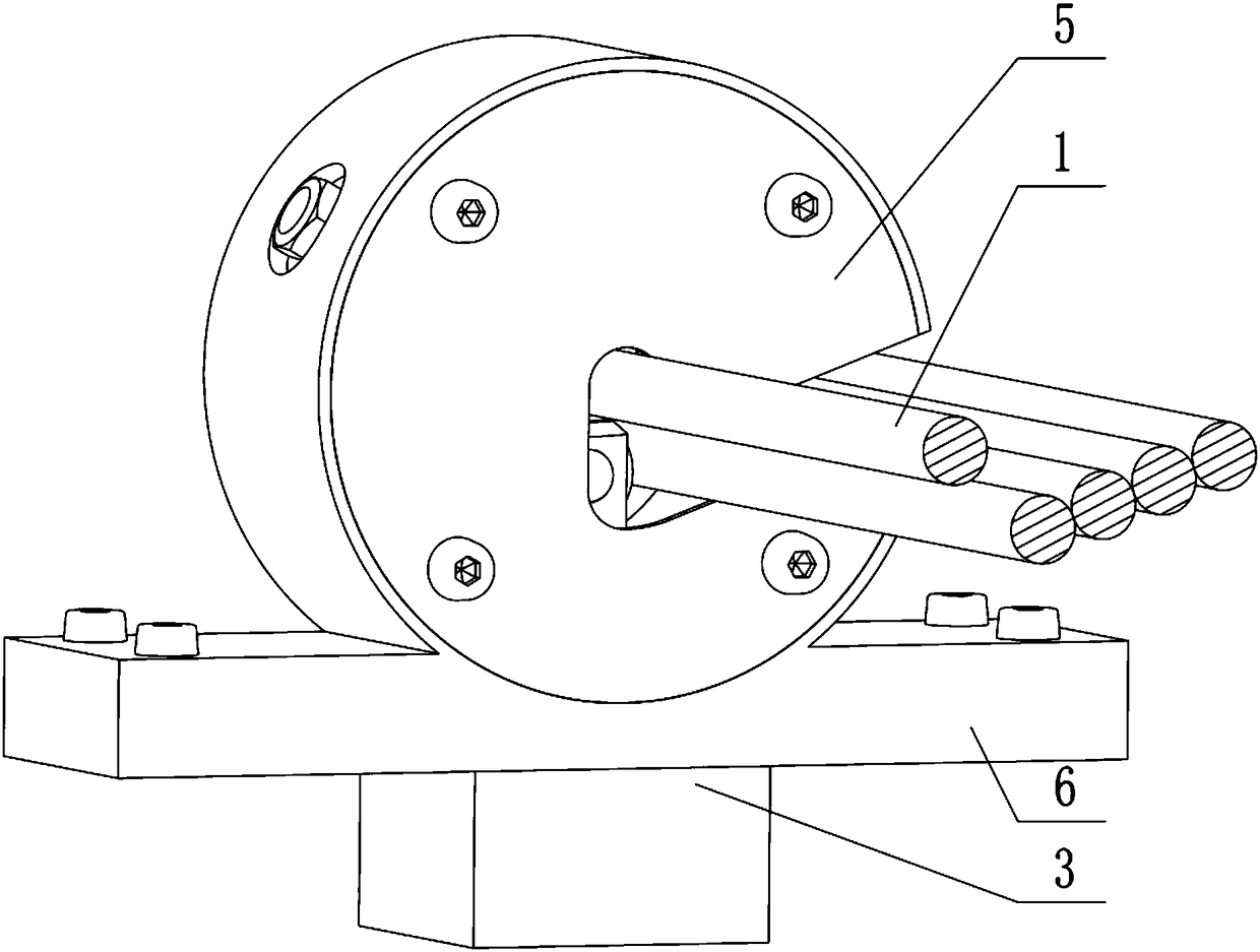 Radial elastic loading device for skew rolling bar