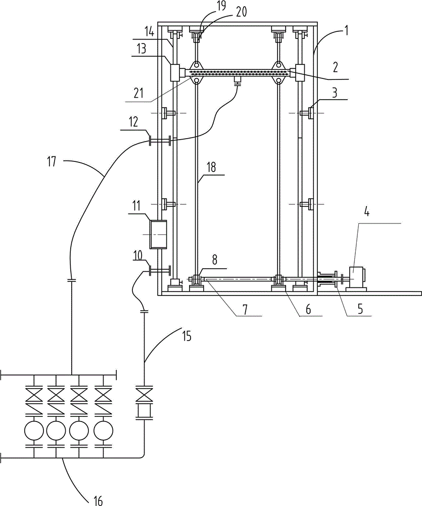 High-pressure water online flushing device for condenser
