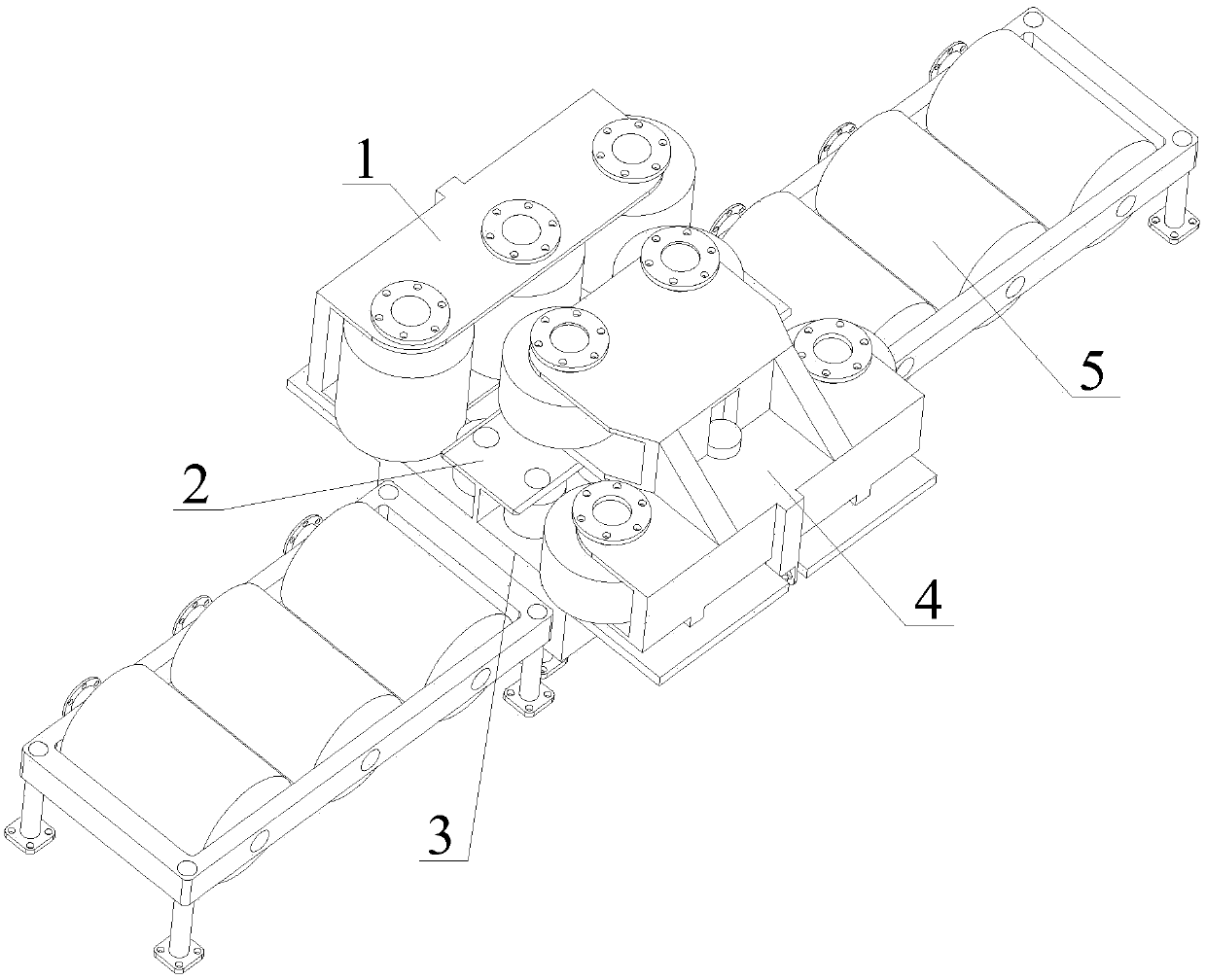 Rolling-type portal groove steel low-temperature correction device