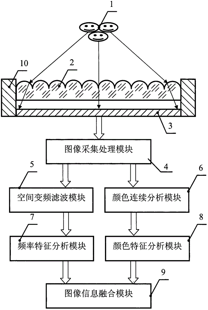 Imaging device based on fly-eye lens optical structure and imaging method thereof