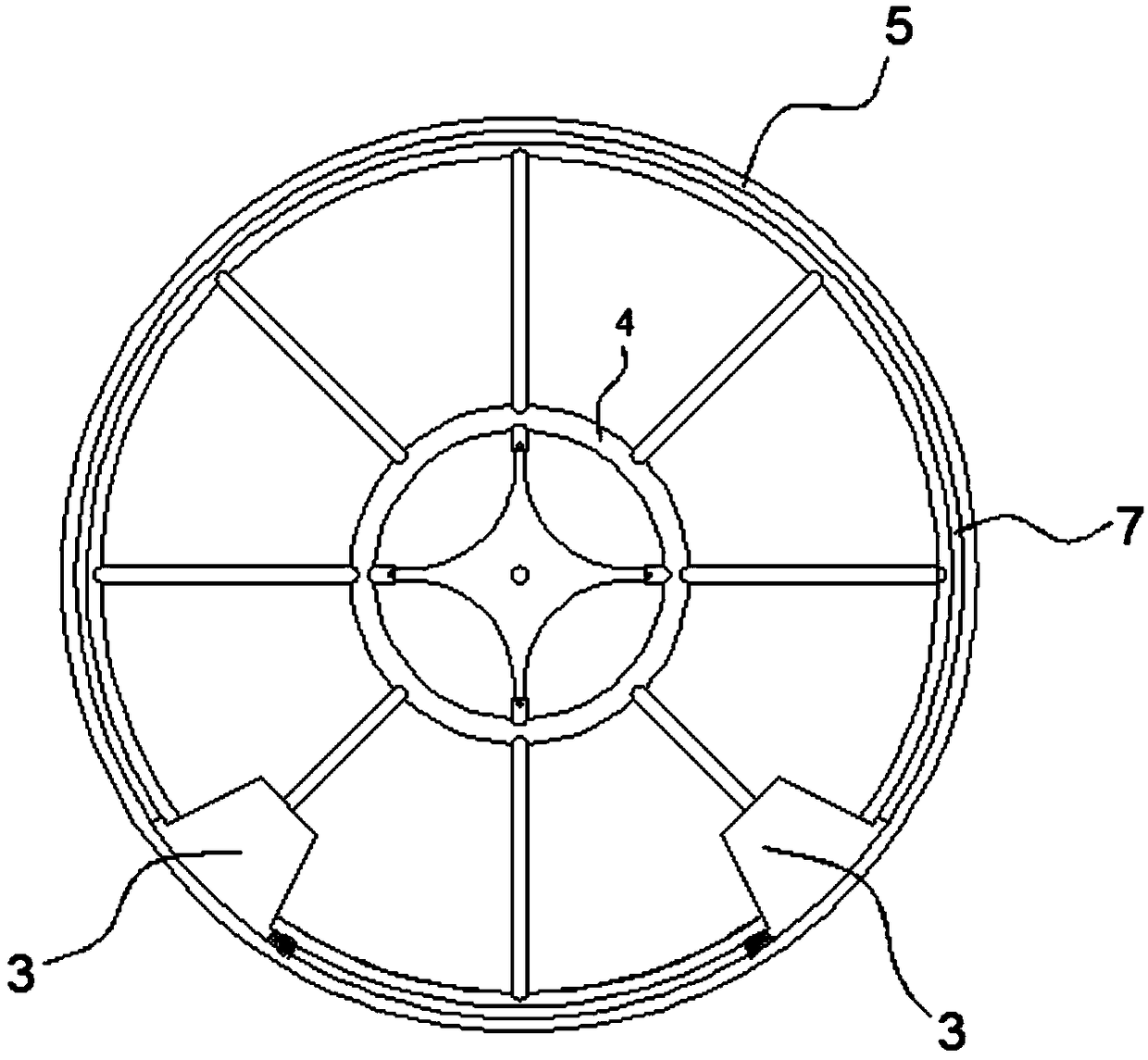Steel wire rope coiling device