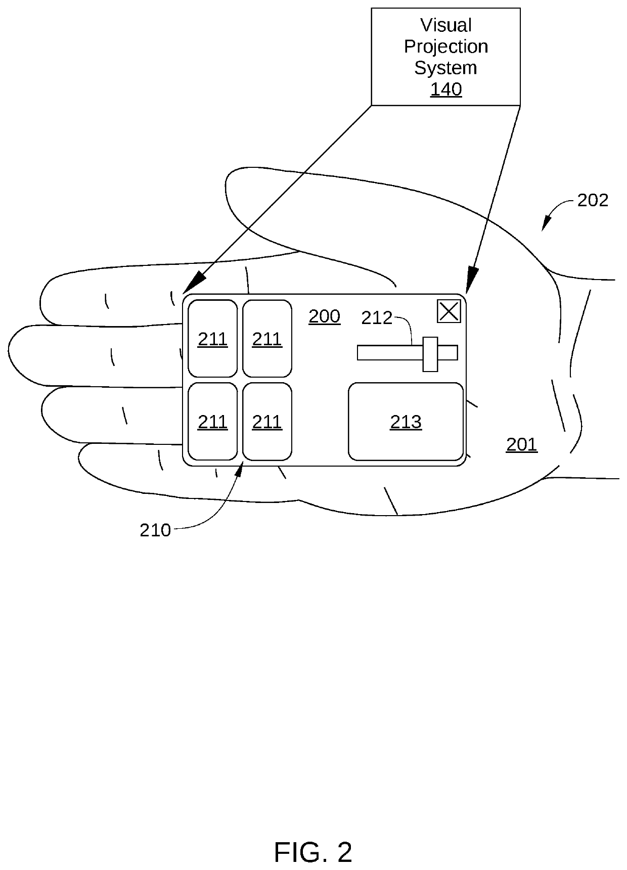 Interaction system using collocated visual, haptic, and/or auditory feedback