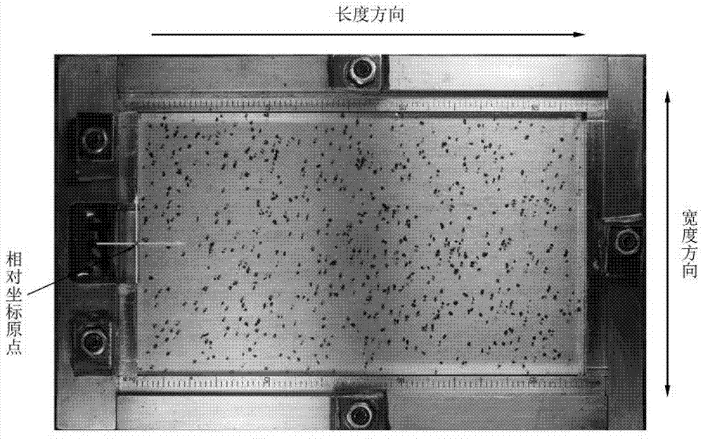 Method for visually testing internal molding shrinkage characteristic of high polymer material