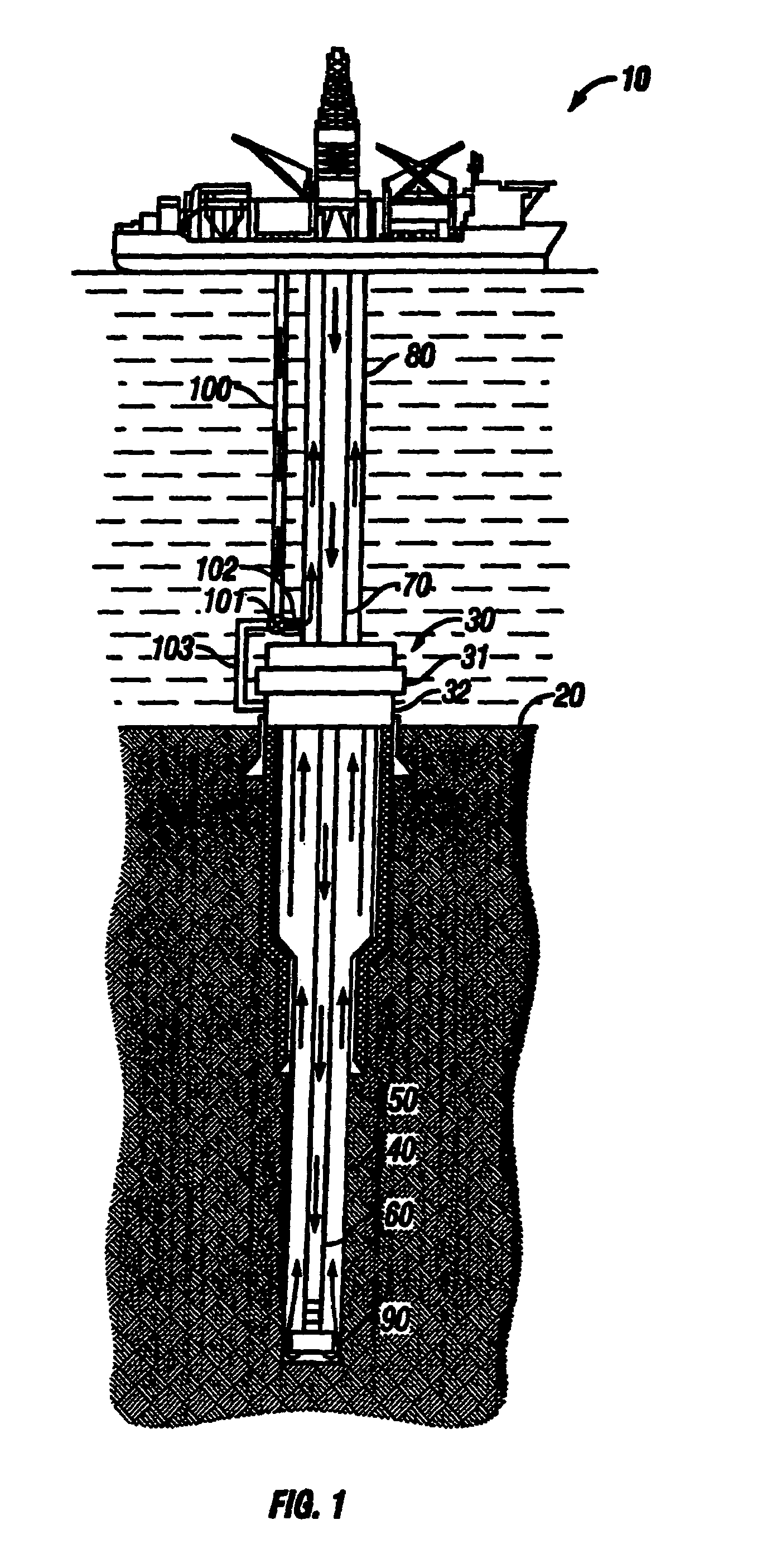 System for drilling oil and gas wells using a concentric drill string to deliver a dual density mud
