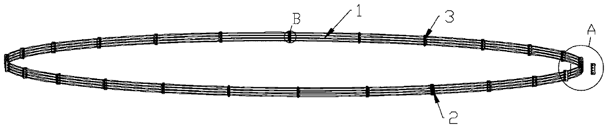 Mounting structure of annular heating coil