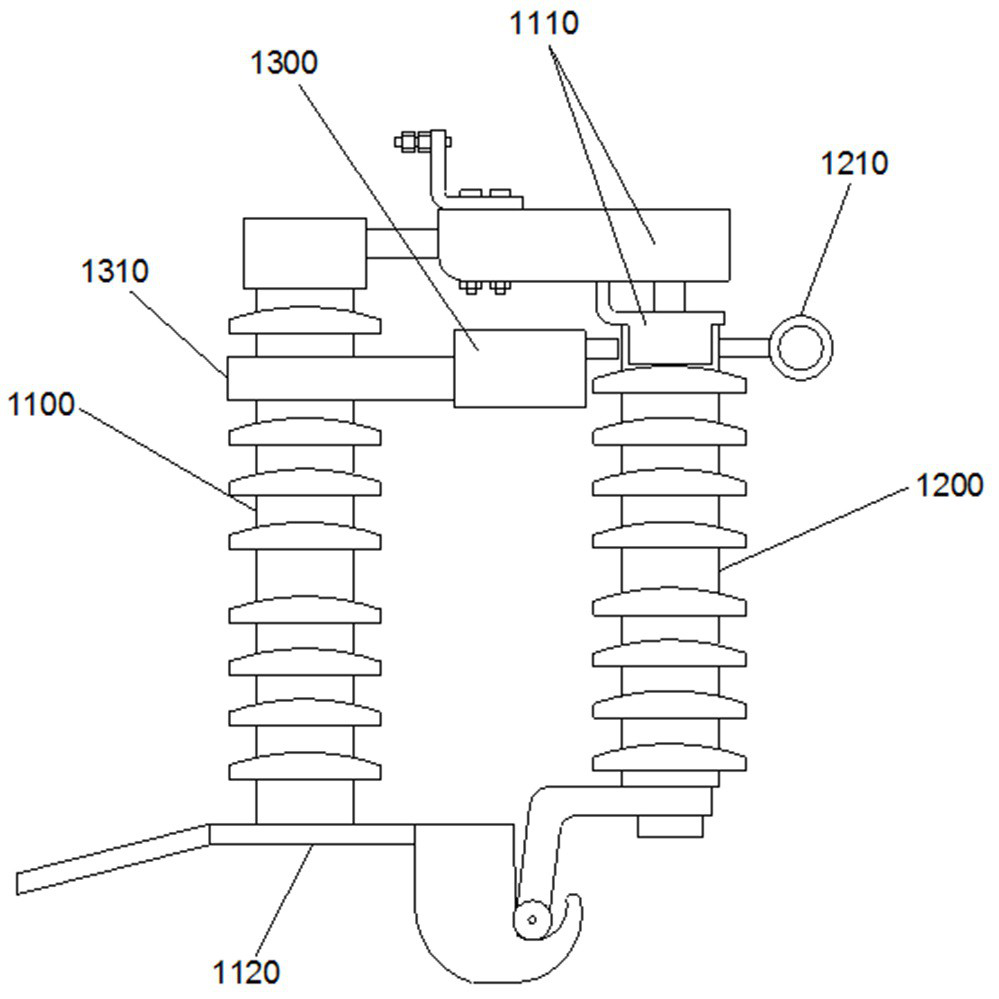 Drop-type lightning arrester for oil field