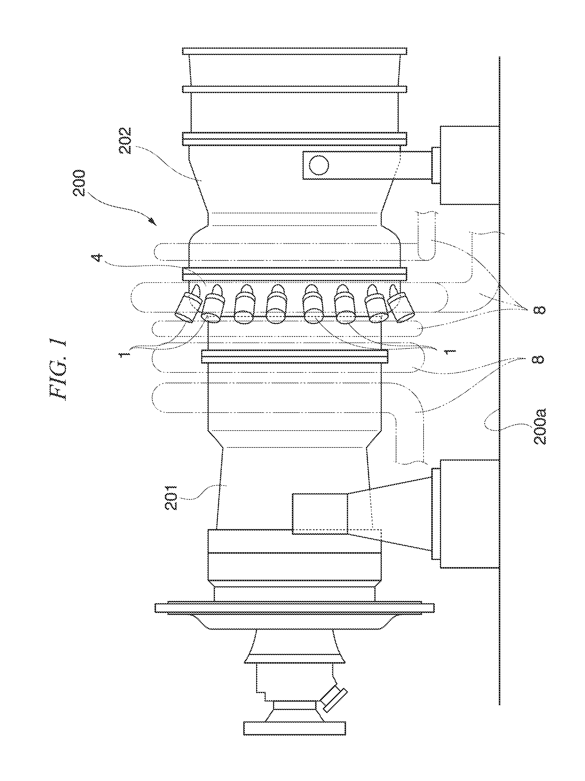 Mounting/dismounting jig for combustor tail pipe and tail pipe installation method