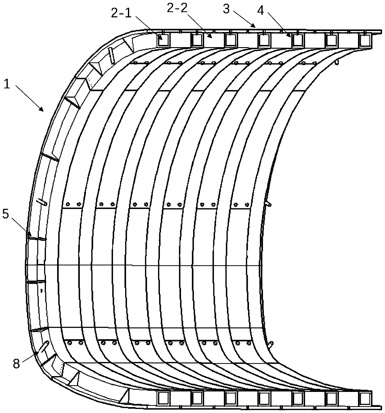 Anti-buckling assembled tunnel combined structure supporting system and construction method thereof