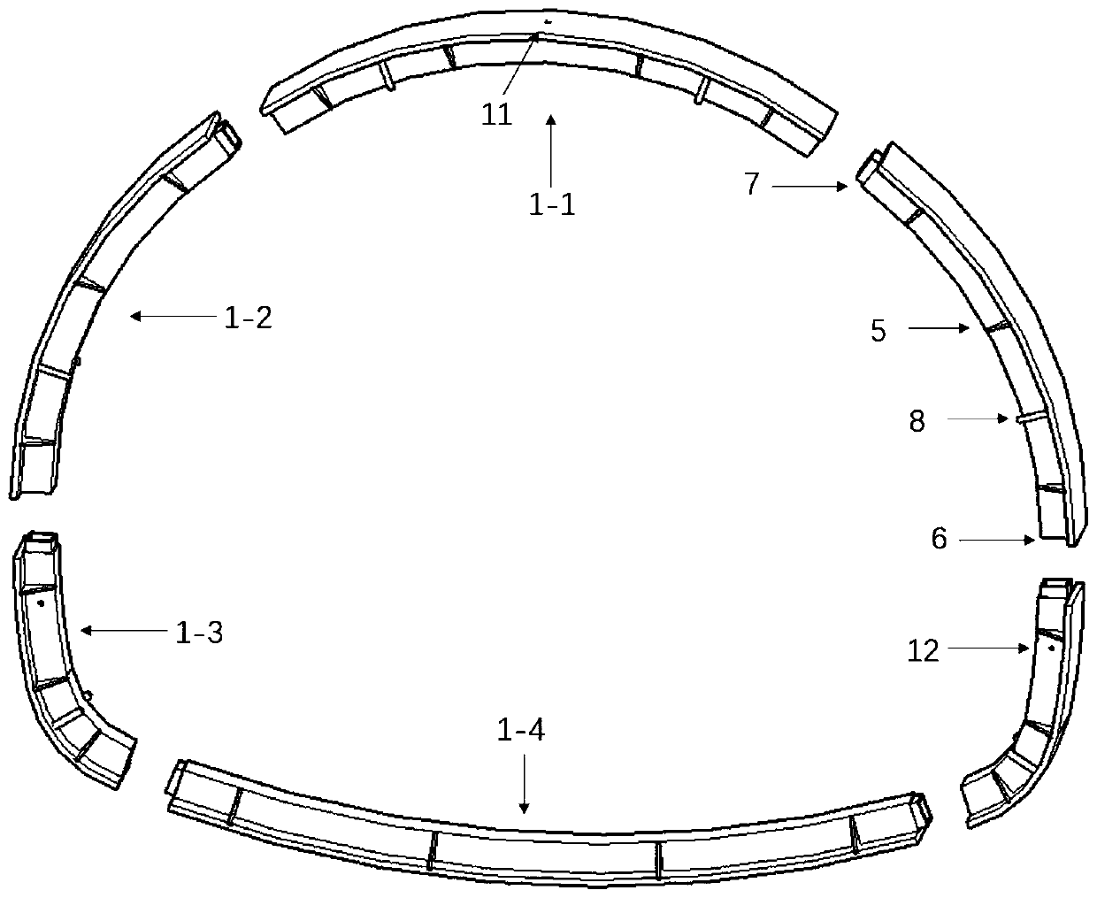 Anti-buckling assembled tunnel combined structure supporting system and construction method thereof