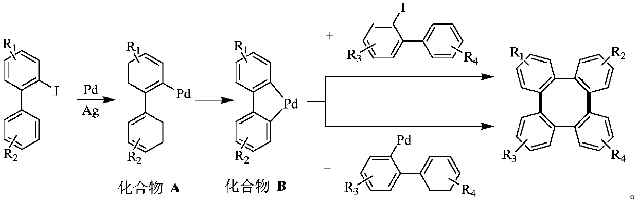 A kind of synthetic method of tetraphenylene compound