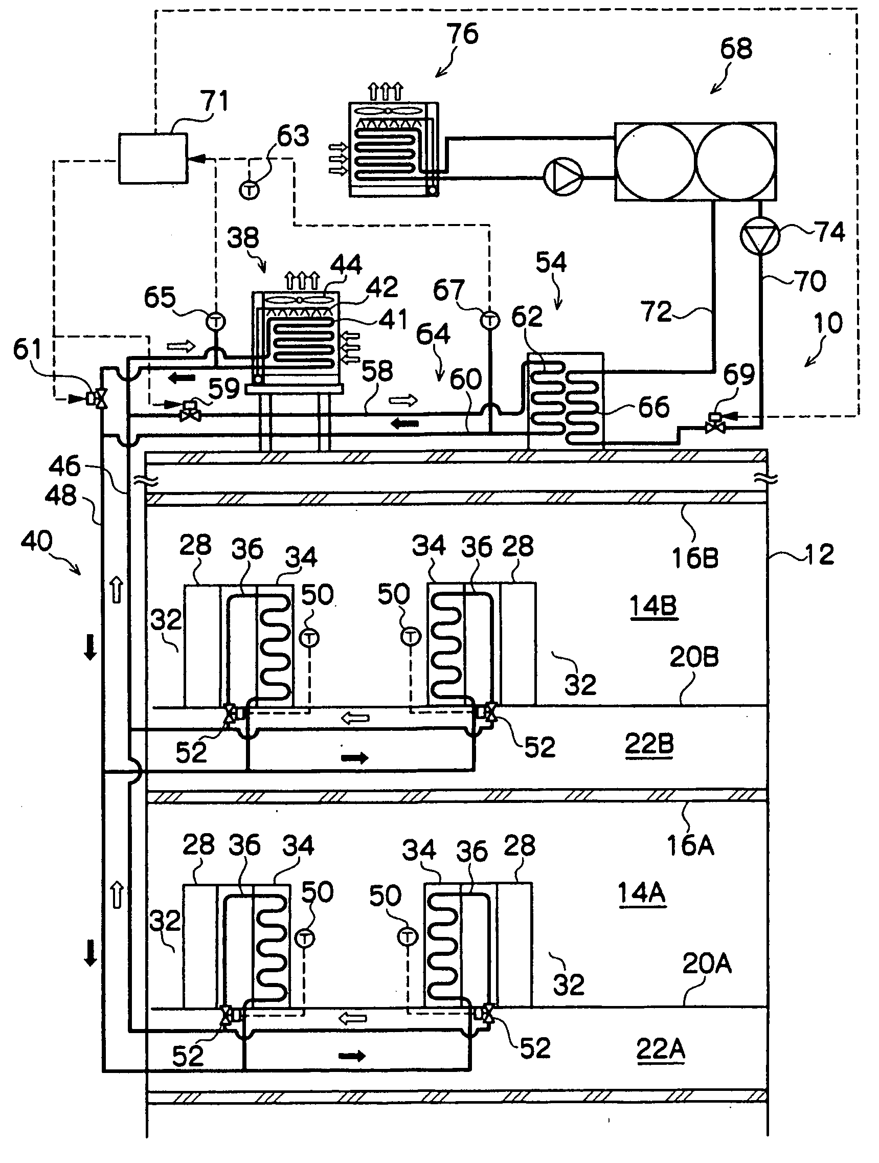 Cooling system for electronic equipment