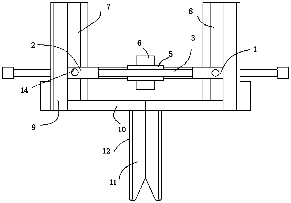 Hepatobiliary surgical tractive device for conveniently adjusting opening sizes