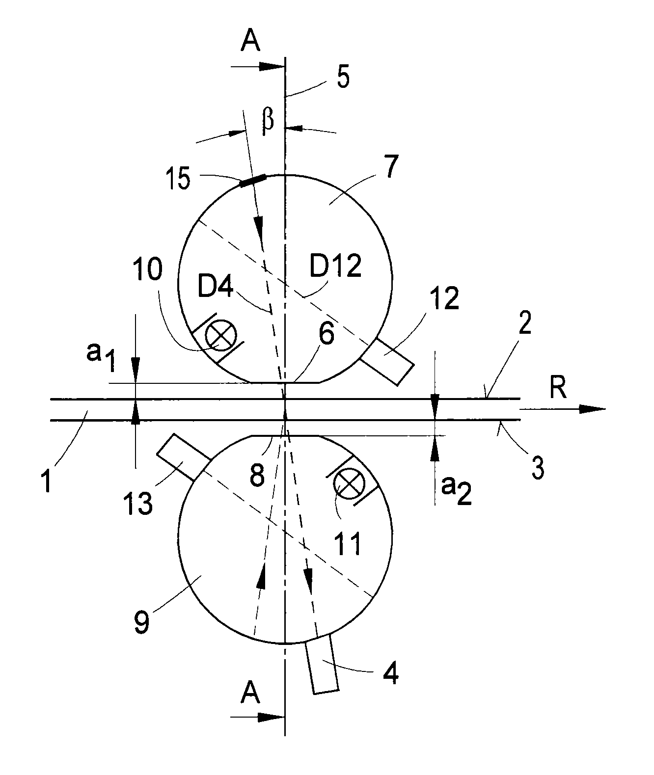Measuring method and device for determining transmission and/or reflection properties