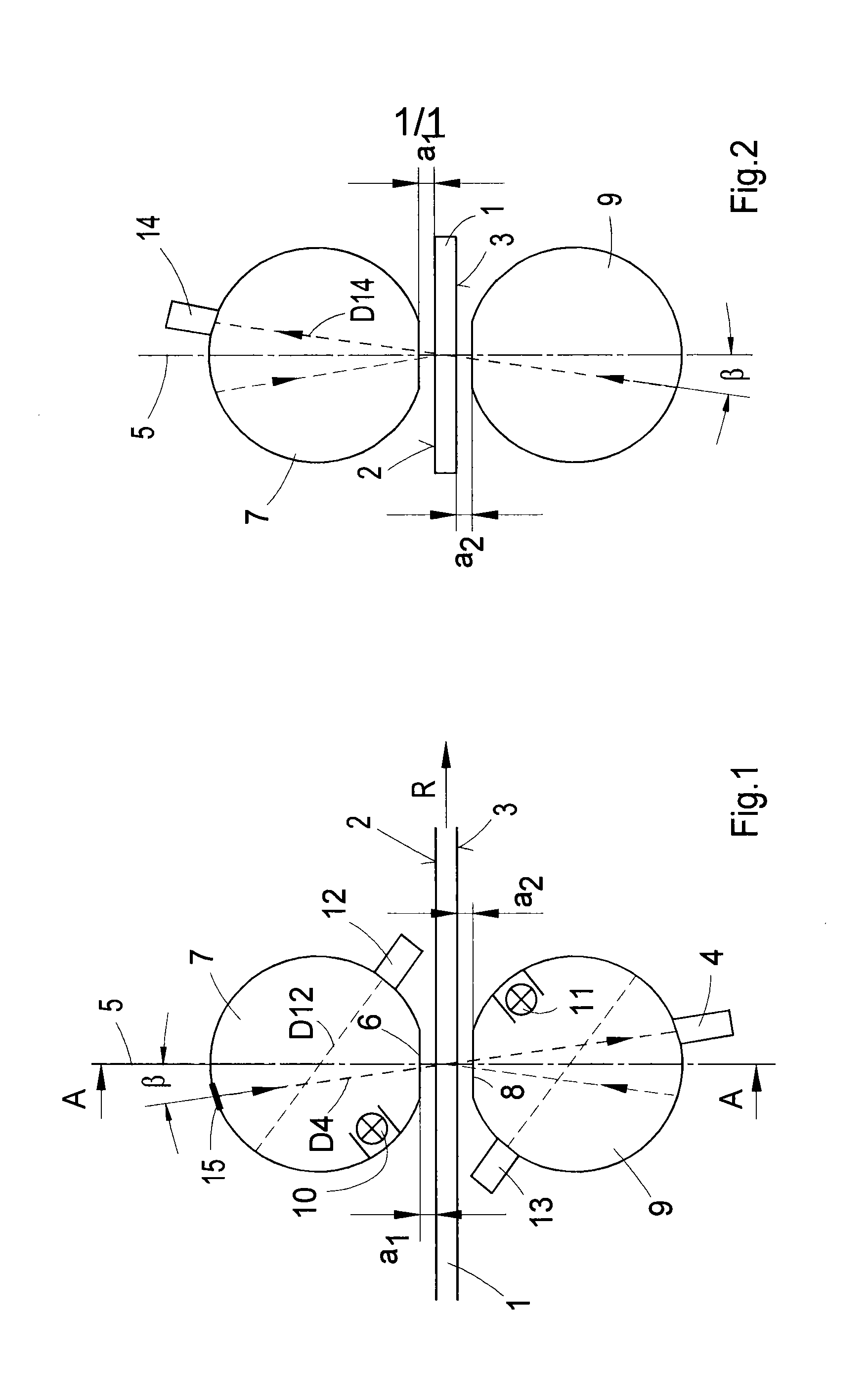 Measuring method and device for determining transmission and/or reflection properties