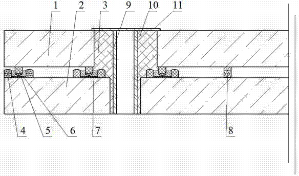 Metal-welded plane vacuum glass having installing holes and edge sealed by sealing strips