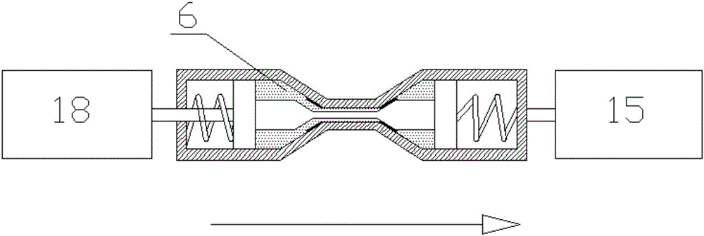 Passive variable-rigidity longitudinal thrust rod and air suspension for installing longitudinal thrust rod