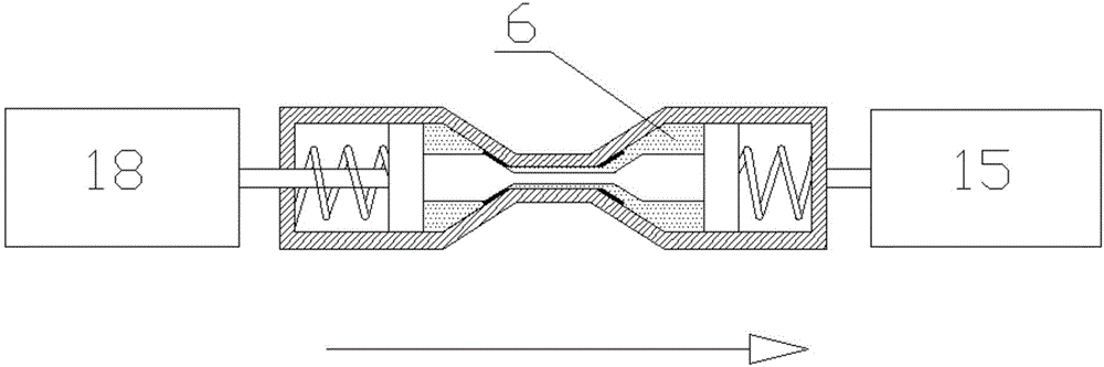 Passive variable-rigidity longitudinal thrust rod and air suspension for installing longitudinal thrust rod