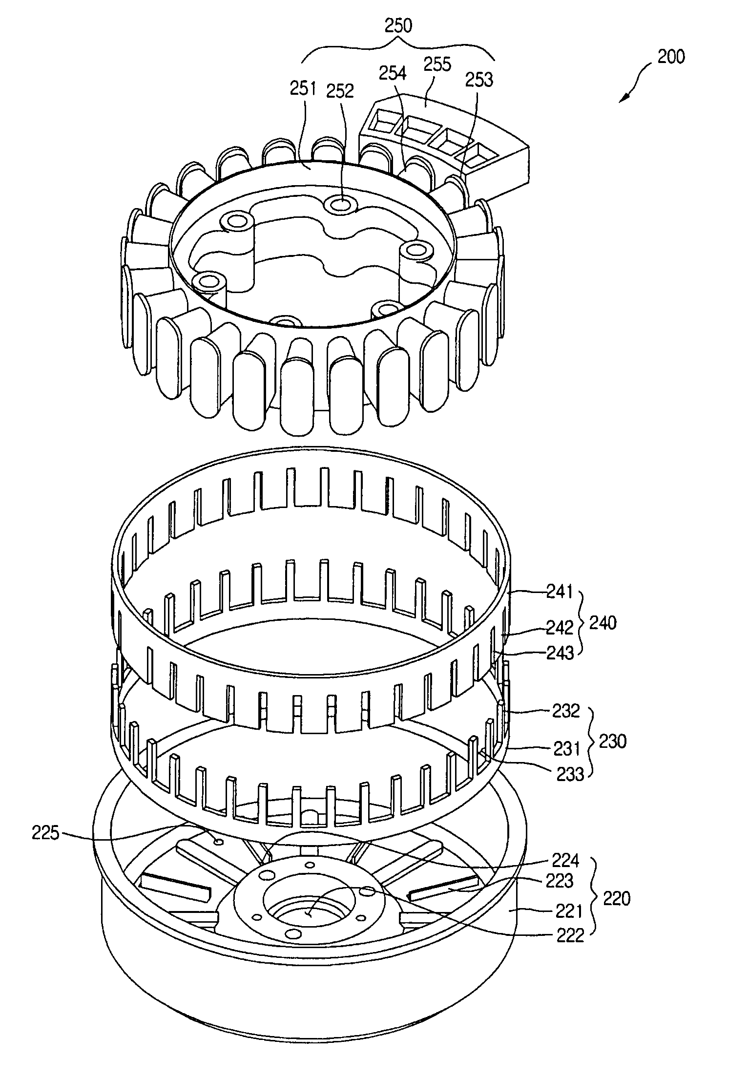 Motor and washing machine including the same