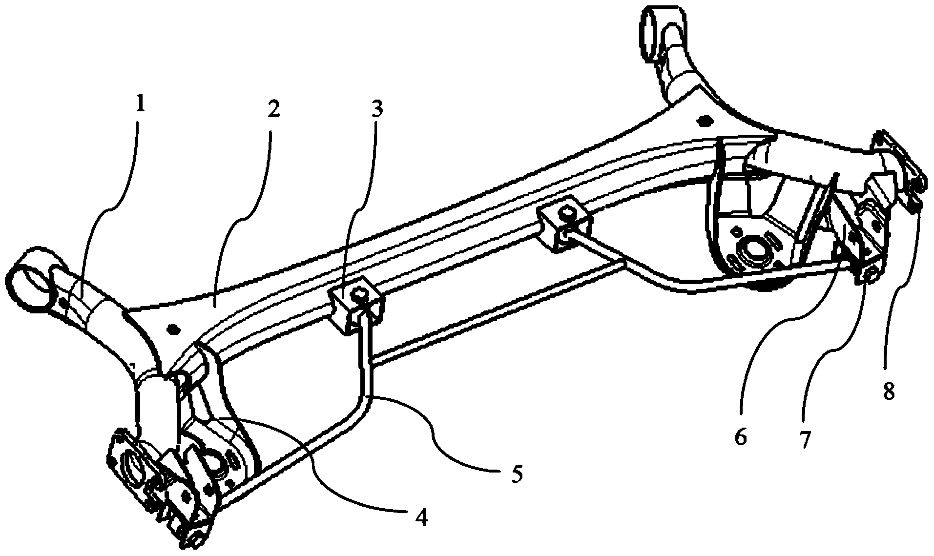 Automobile torsion beam suspension frame
