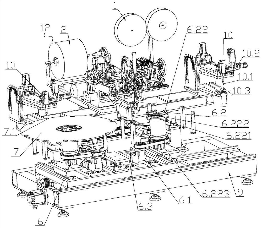 Drilling and hair-planting technology and device of white leather strip and rubber silk with one hole and two plants