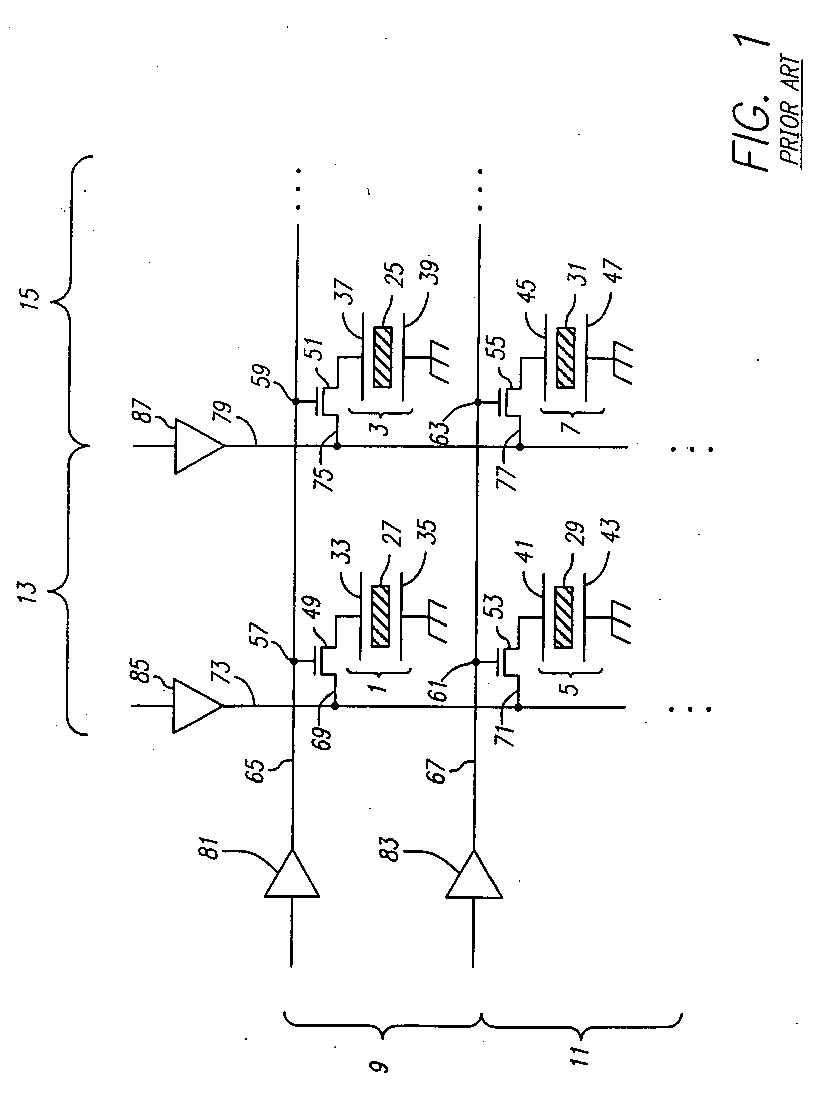 Power-efficient, pulsed driving of capacitive loads to controllable voltage levels